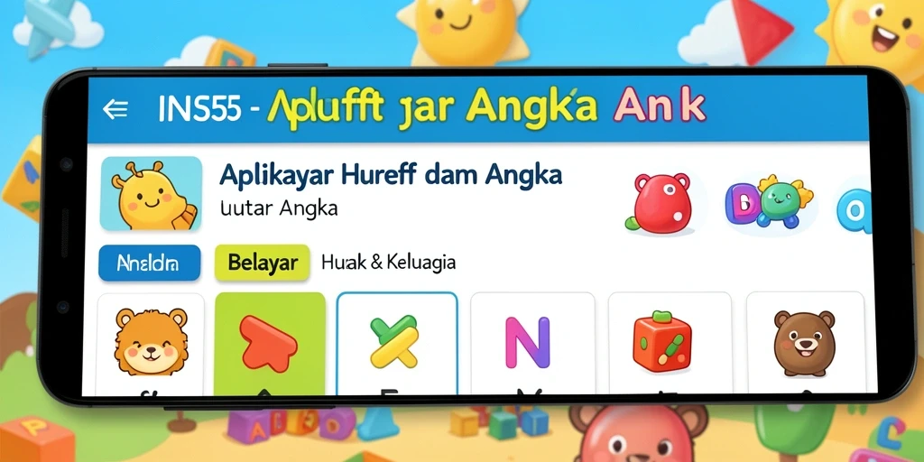 Tampilan antarmuka aplikasi INS55 yang ramah anak.