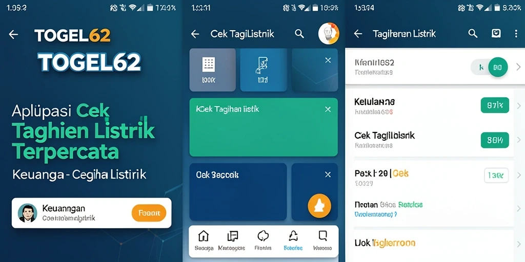 Tampilan antarmuka pengguna TOGEL62 saat mengecek tagihan listrik dengan mudah.