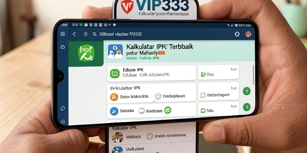 Tampilan antarmuka sederhana dan fungsional dari VIP333.