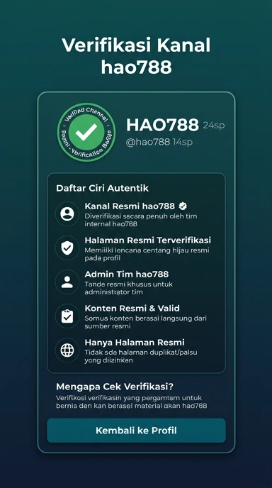 Tampilan kanal resmi hao788
